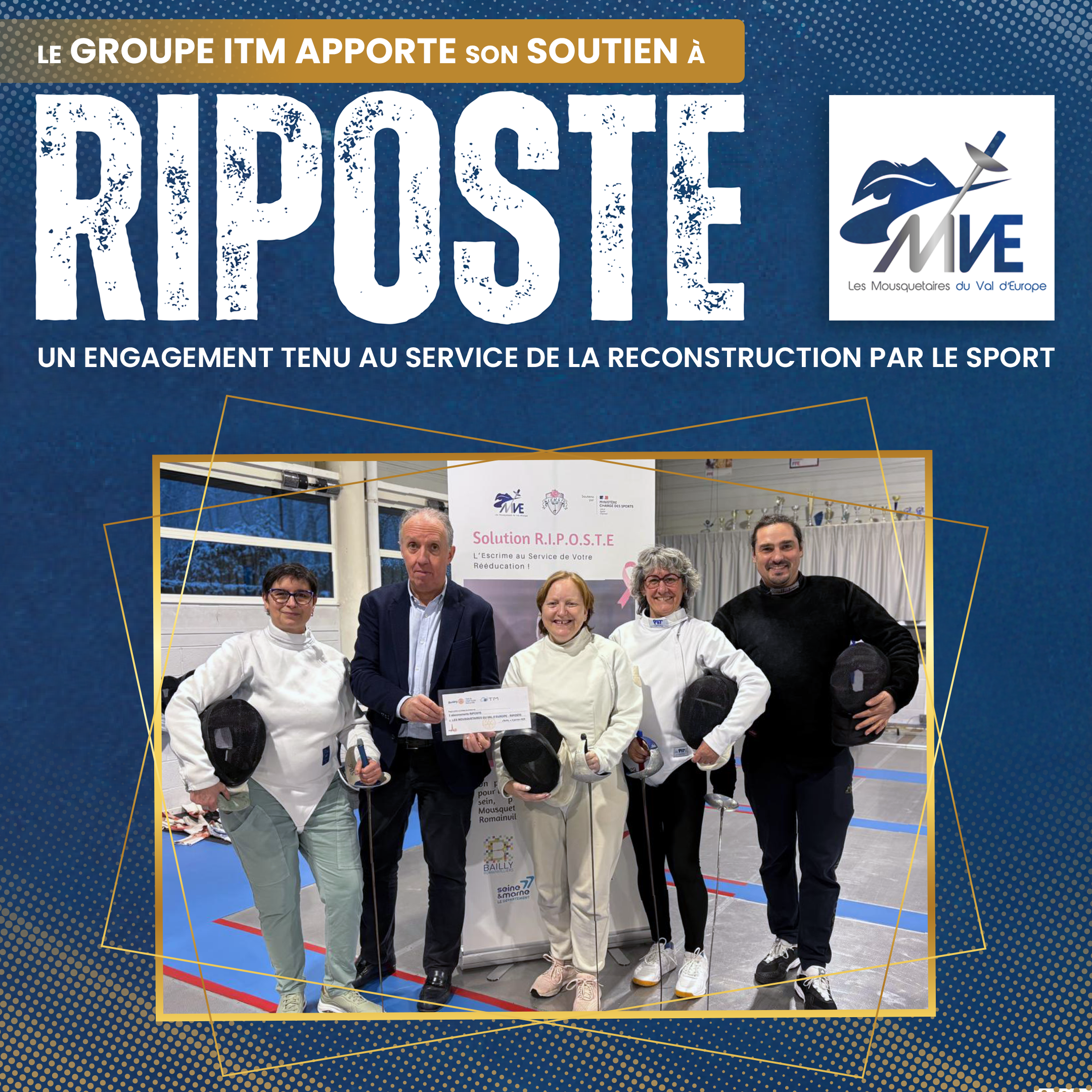 Le groupe ITM apporte son soutien à RIPOSTE Le groupe ITM apporte son soutien à RIPOSTE